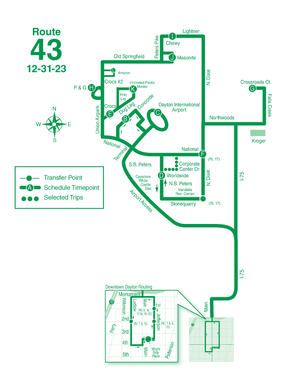 Route 43 Map 12-31-23